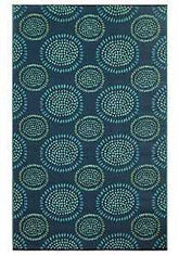 Mad Mats Molly Series 21821 Outdoor Mat, 6 ft L, 4 ft W, Plastic Rug, Aqua/Black